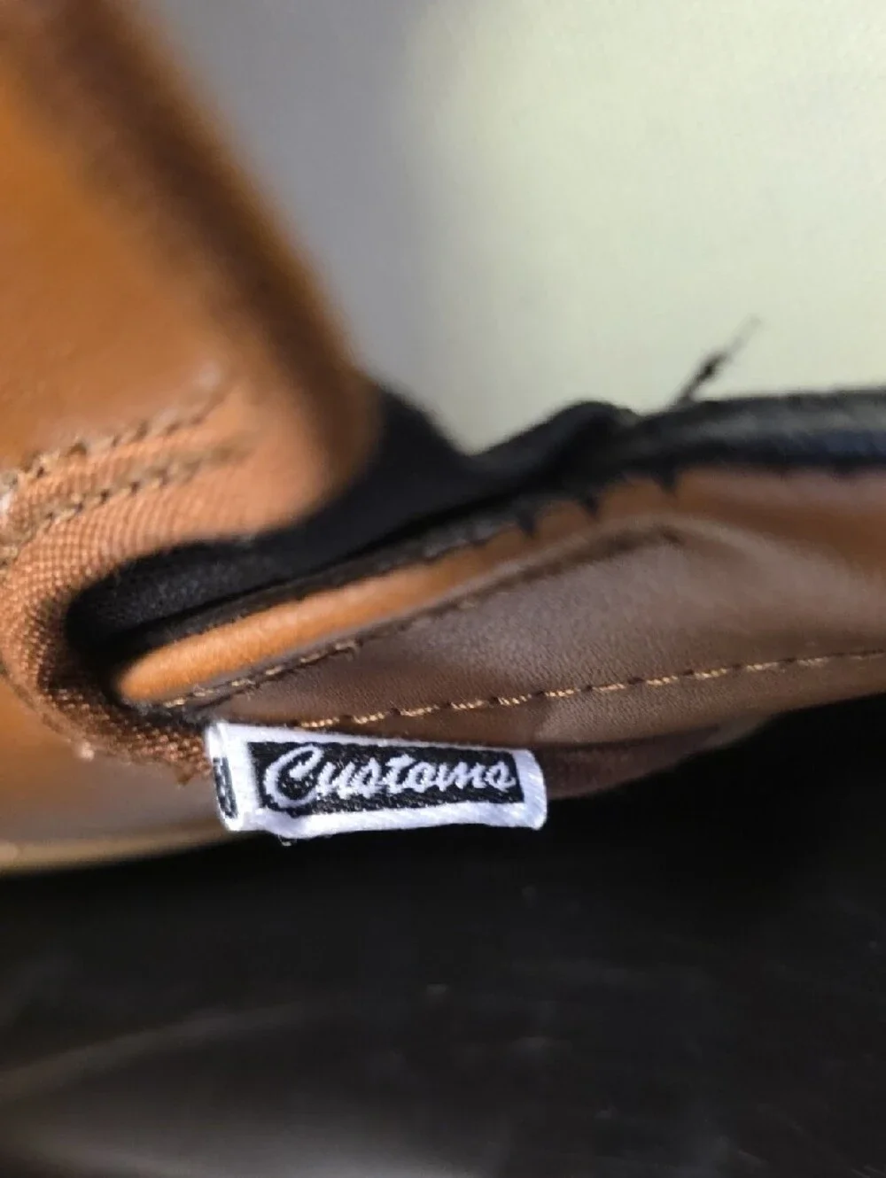 Vans Customs Classic Slip On Brown Leather Gum Sole Mens 10 Womens 11.5 New